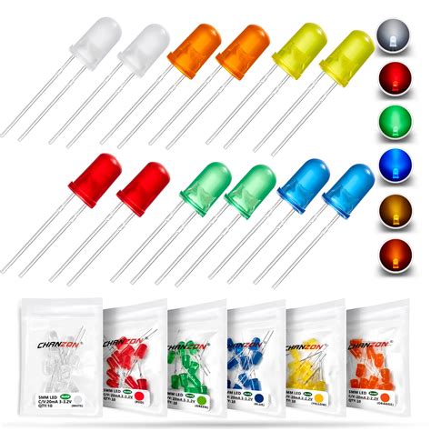 LED Variety Pack (50 pcs) - 3mm & 5mm Mixed Colours – Compoden electronics component