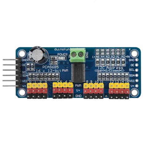 PCA9685 16-Channel 12-Bit PWM Servo Driver Module for Arduino & Raspberry Pi – Compoden electronics component