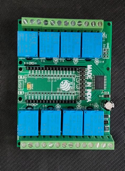 8 Channel 5V Relay Shield for ESP32 30 Pin DEVKIT V1 – Compoden electronics component