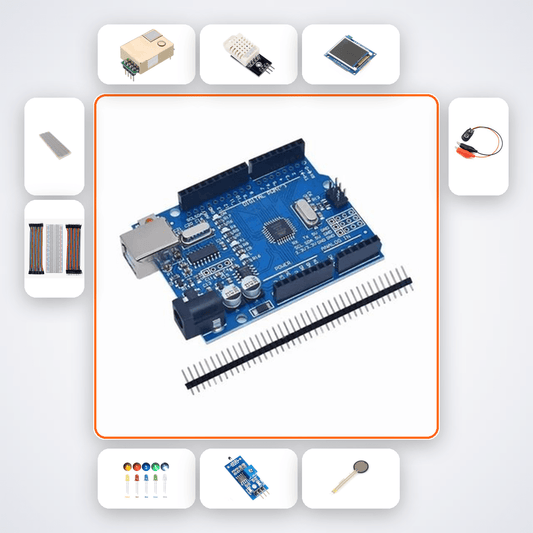 Indoor CO2 Dashboard Kit with Arduino Uno + DHT22 - Compoden
