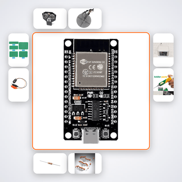 Industrial Bin Level Monitor Kit with ESP32 + Ultrasonic - Compoden