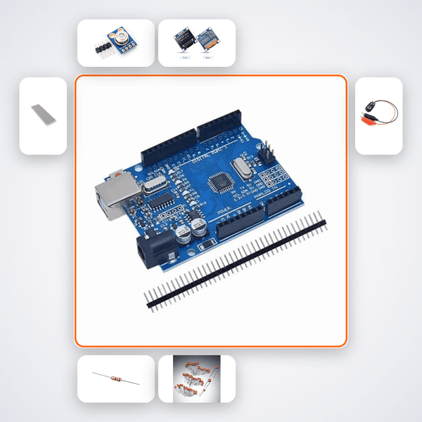 Infrared Pyrometer Non-Contact Temp Kit with Arduino Uno + Sensor - Compoden