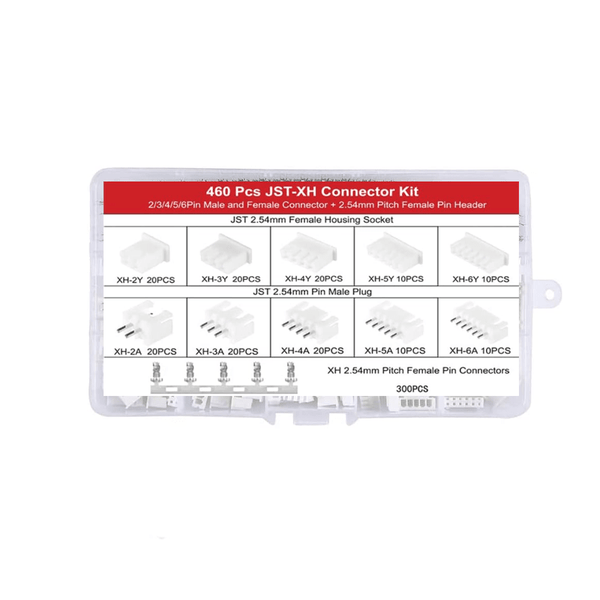 JST-XH Connector Kit — 460 Piece (2/3/4-Pin) - Compoden
