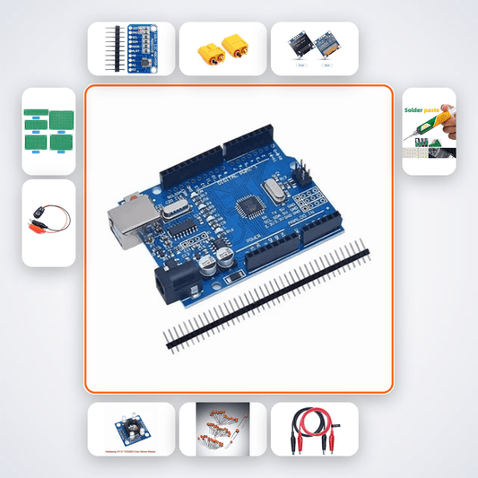 Kelvin Resistance Bridge Kit with Arduino Uno + LED - Compoden