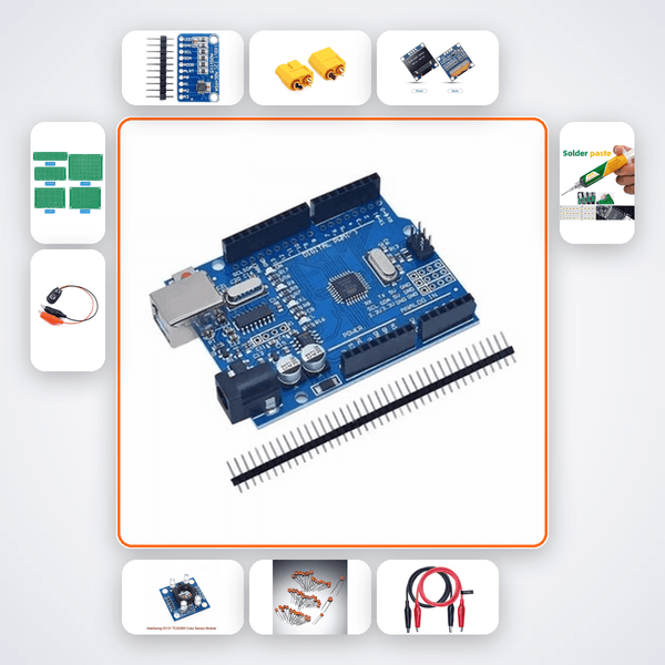 Kelvin Resistance Bridge Kit with Arduino Uno + LED - Compoden