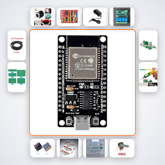 4-Axis CNC Router Kit with ESP32 + Stepper Motor