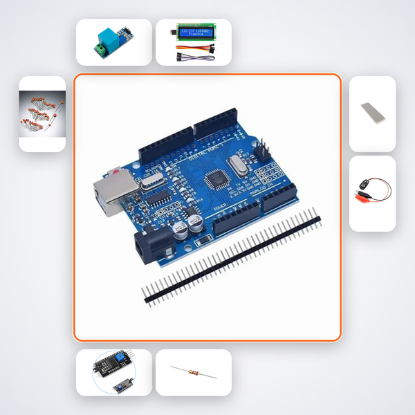 AC Line Frequency Meter Kit with Arduino Uno