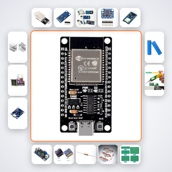 AI Crop Yield Predictor Node Kit with ESP32 + DHT22