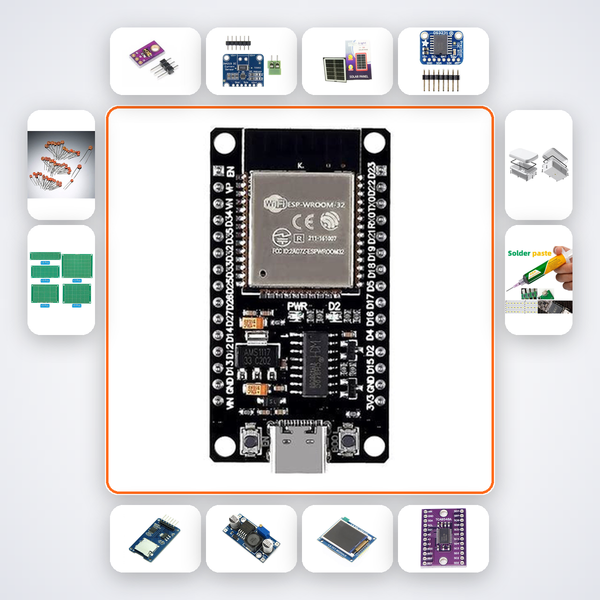 AI Solar Yield Predictor Kit with ESP32 + LED