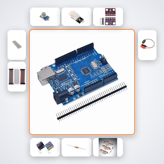 Air Quality Index Monitor Kit with Arduino Uno + Sensor