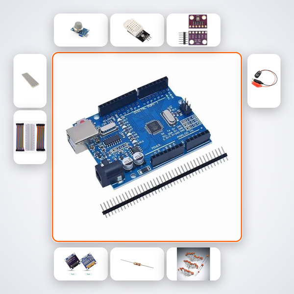 Air Quality Index Monitor Kit with Arduino Uno + Sensor