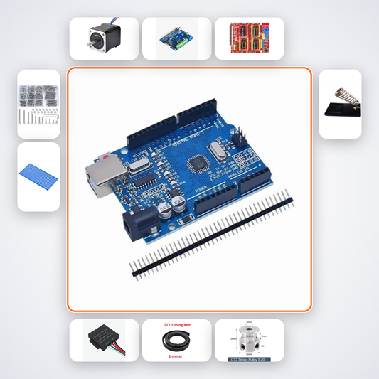 Arduino CNC 3-Axis GRBL Controller Kit with Arduino Uno + Stepper Motor