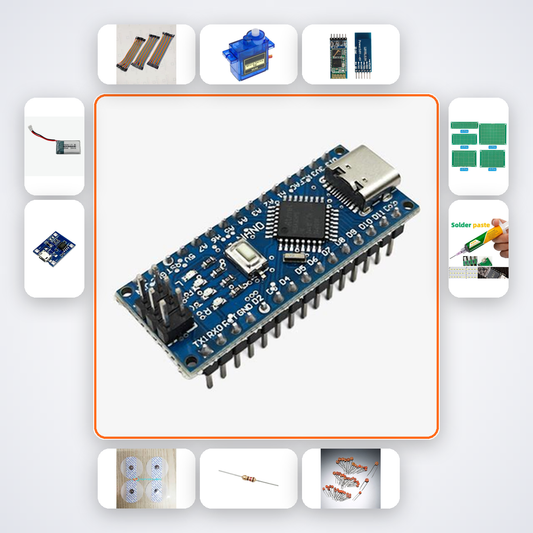 Arm EMG Prosthetic Hand Controller Kit with Arduino Nano + Servo