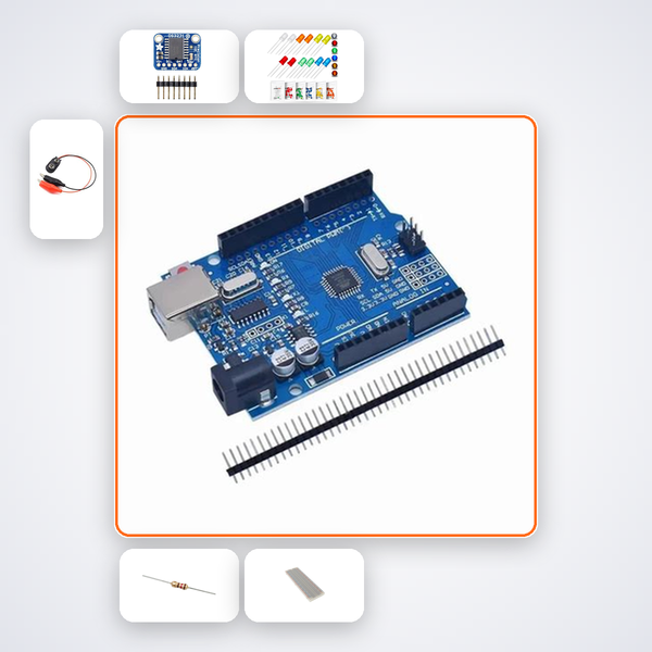 Binary Clock Kit with Arduino Uno + LED