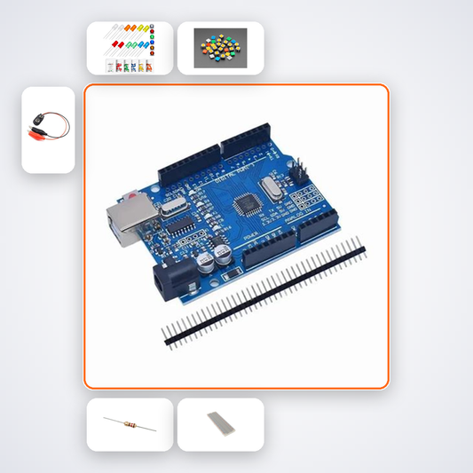 Binary Counter Display Kit with Arduino Uno + LED