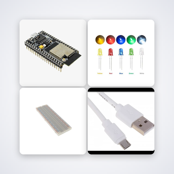 BLE Proximity Badge Variant 12 Kit with ESP32 + LED