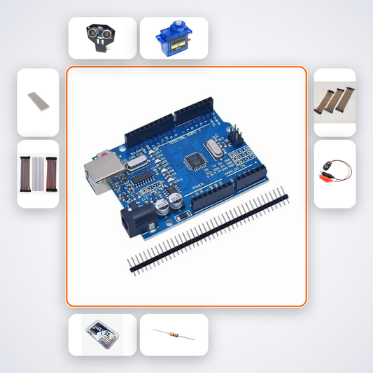 Blind Stick Obstacle Detector Kit with Arduino Uno + Ultrasonic v2
