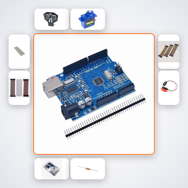 Blind Stick Obstacle Detector Kit with Arduino Uno + Ultrasonic v2