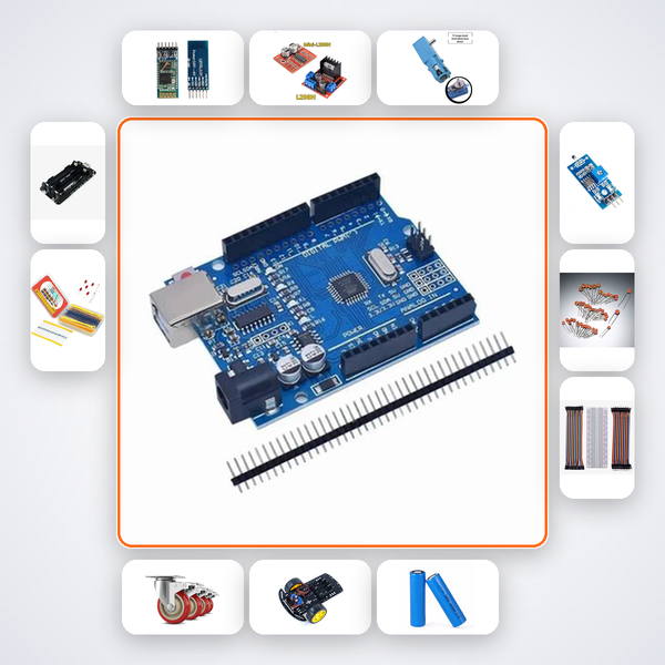 Bluetooth Controlled Car Kit with Arduino Uno + HC-05