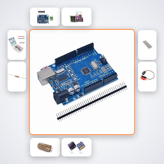 Capacitor Bank Energy Storage Demo Kit with Arduino Uno + LED