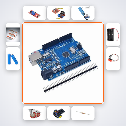 Clap Controlled Robot Kit with Arduino Uno + Sound Sensor