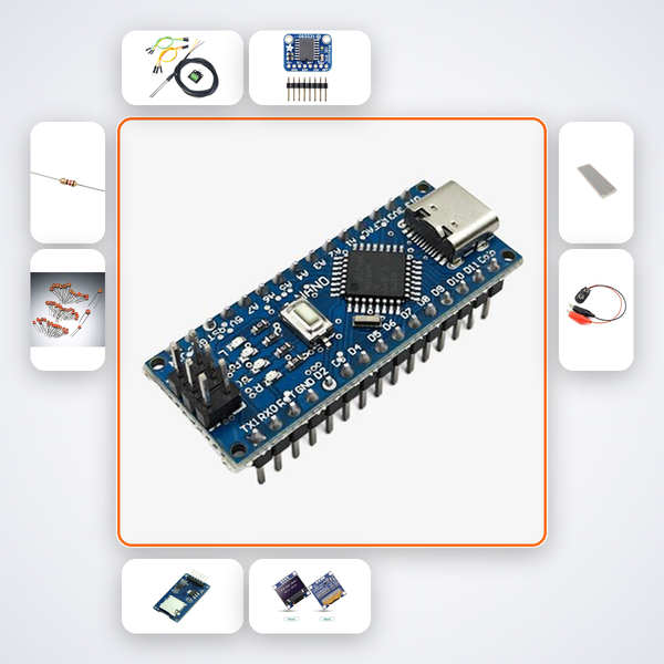Cold Chain Temperature Data Logger Kit with Arduino Nano + LED