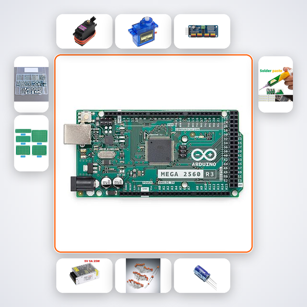Delta Robot Pick and Place Kit with Arduino Mega + Servo