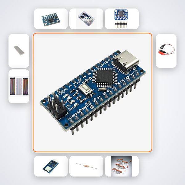 Dual Axis Wrist Angle Monitor Variant 15 Kit with Arduino Nano + LED