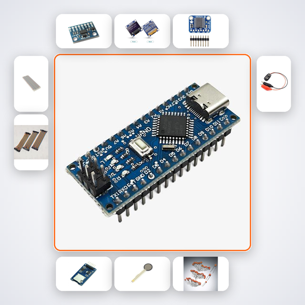 Dual Axis Wrist Angle Monitor Kit with Arduino Nano + LED