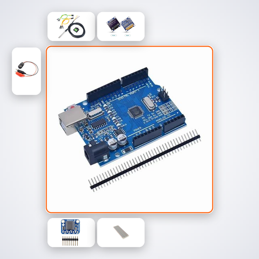 Dual Temperature Differential Monitor Kit with Arduino Uno + LED