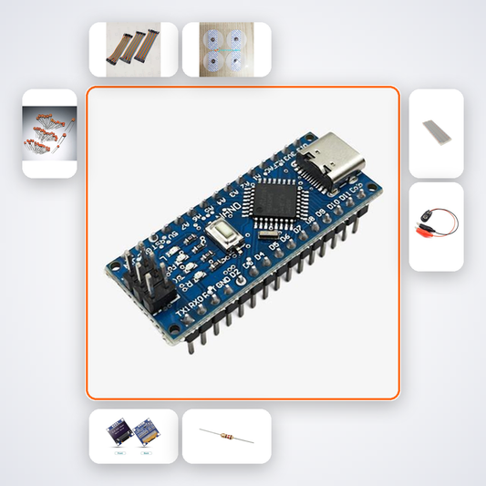 EMG Muscle Activation Monitor Kit with Arduino Nano + LED
