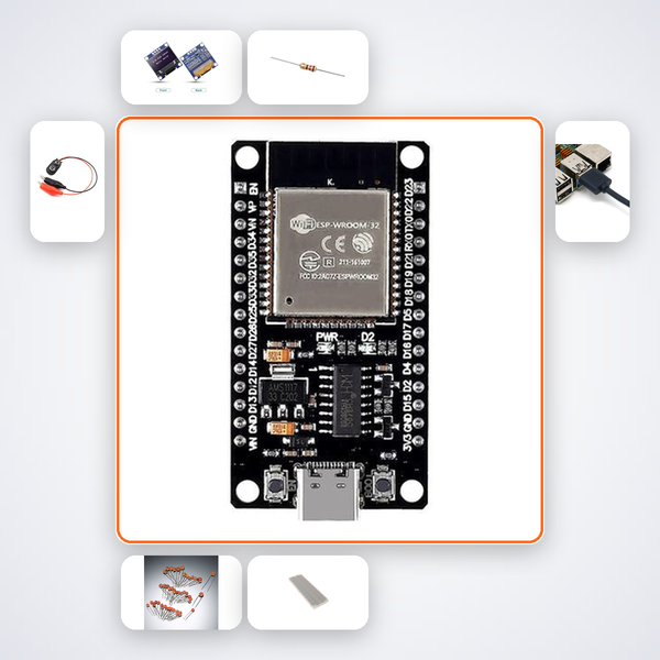 ESP32 BLE Beacon Scanner Kit with ESP32 + LED
