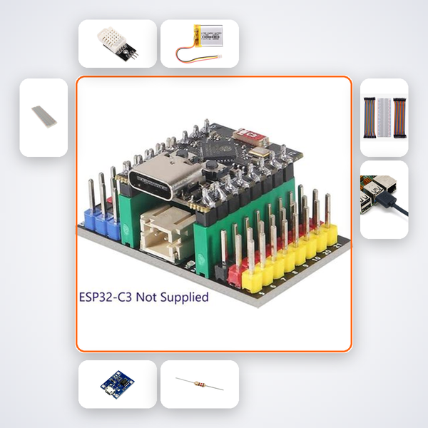 ESP32-C3 Ultra Low Power Node Kit with ESP32 + DHT22