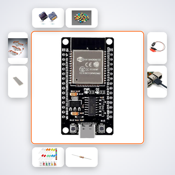 ESP32 Captive Portal Config Kit with ESP32 + LED