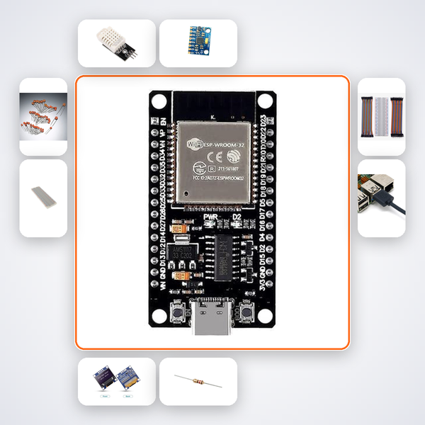 ESP32 Dual Core Task Demo Kit with ESP32 + DHT22