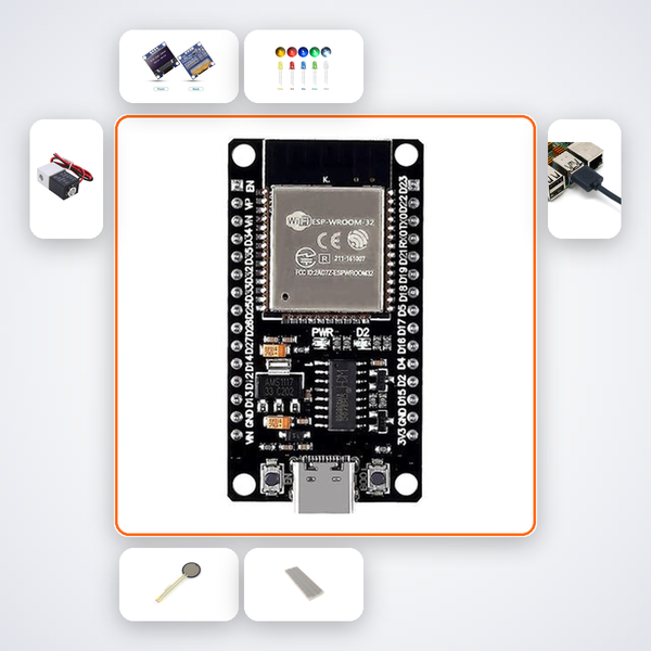 ESP32 Hall Effect Magnet Detector Kit with ESP32 + LED