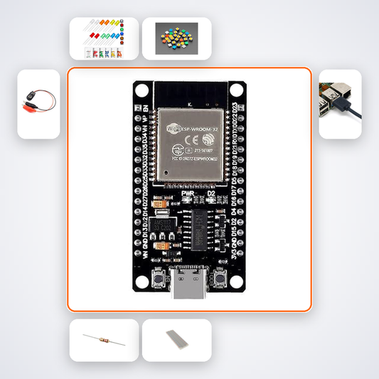 ESP32 LittleFS File Manager Kit with ESP32 + LED