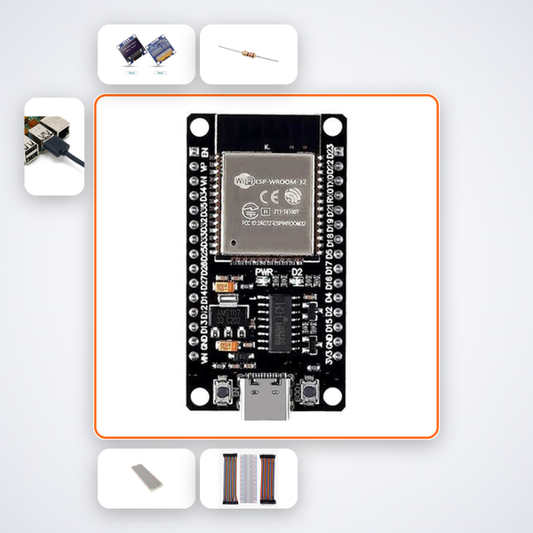 ESP32 NTP World Clock Kit with ESP32 + LED