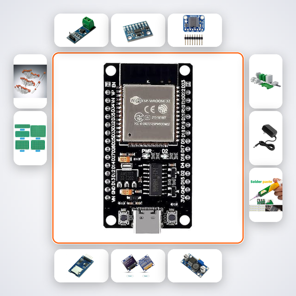 ESP32 Predictive Maintenance Node Kit with ESP32 + LED