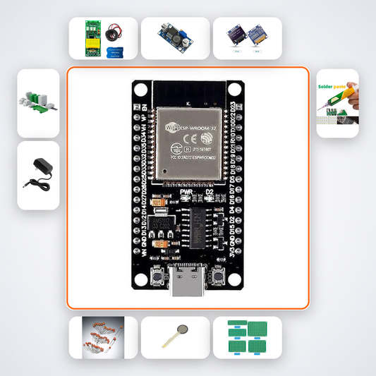ESP32 PZEM Energy Dashboard Server Kit with ESP32 + LED