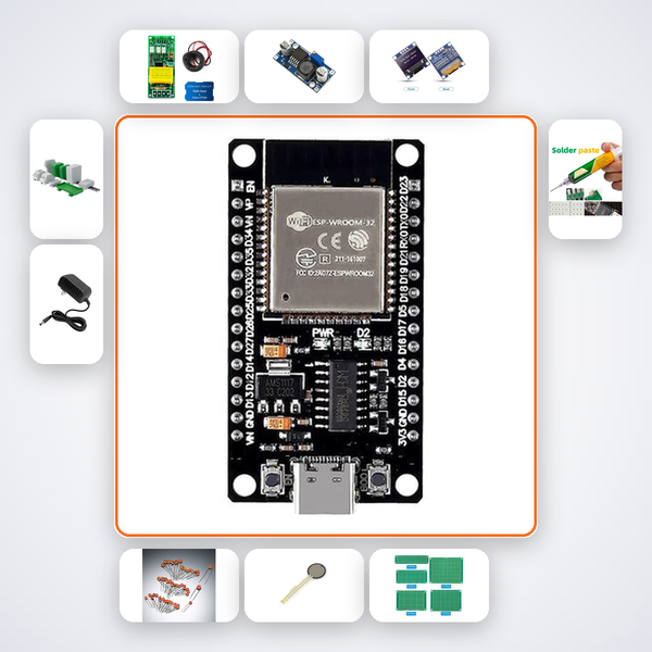 ESP32 PZEM Energy Dashboard Server Kit with ESP32 + LED