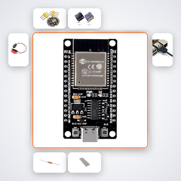 ESP32-S3 FFT Audio Spectrum Kit with ESP32 + LED