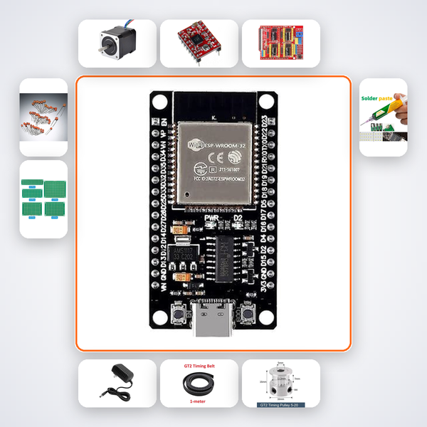 ESP32 Stepper CNC Controller Kit with ESP32 + Stepper Motor
