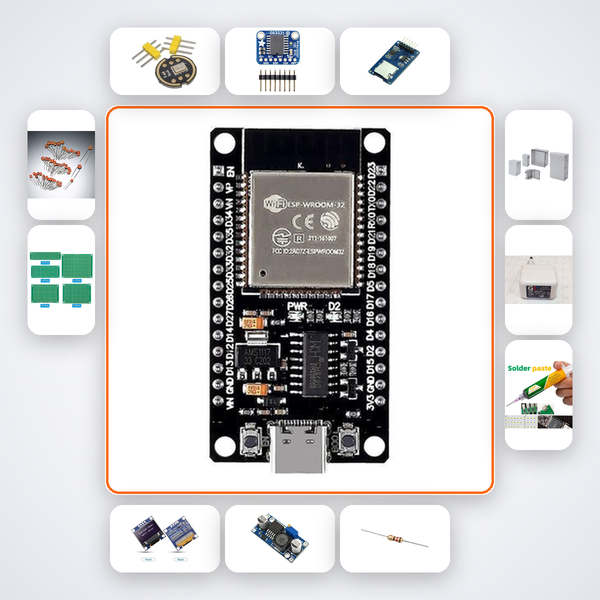 ESP32 Voice to Text Logger Kit with ESP32 + LED