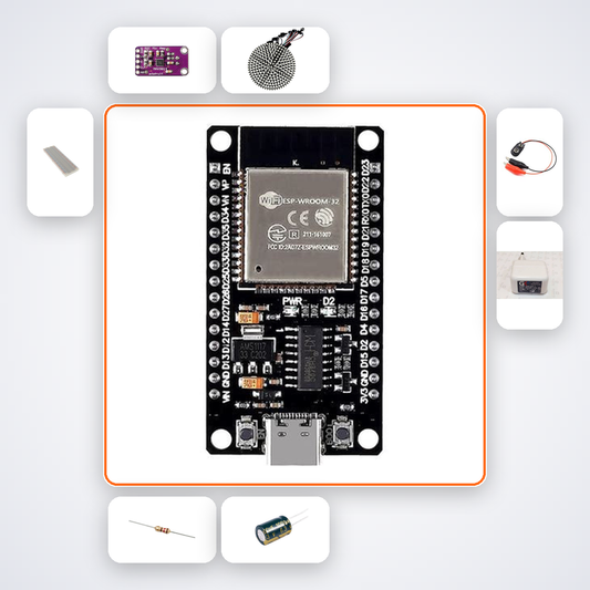 ESP32 WS2812B Music Visualiser Kit with ESP32 + LED