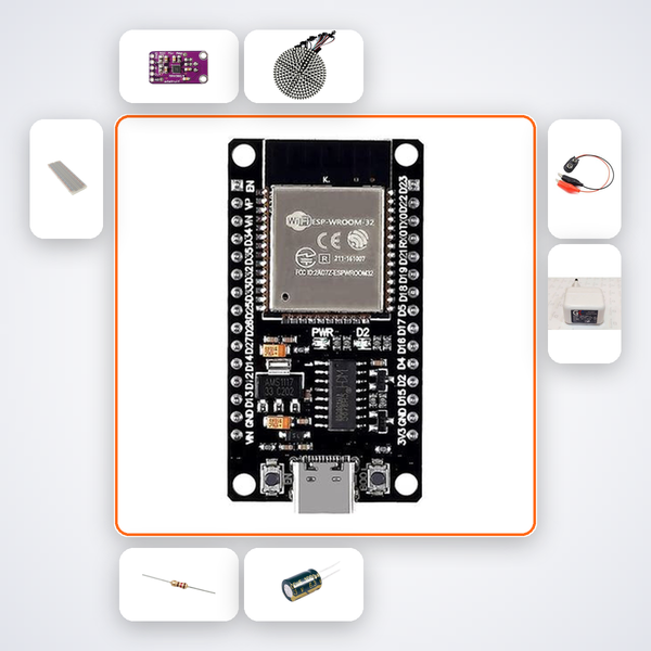 ESP32 WS2812B Music Visualiser Kit with ESP32 + LED