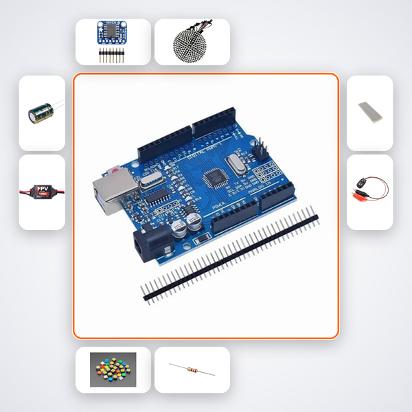 Fibonacci Spiral NeoPixel Clock Kit with Arduino Uno + LED