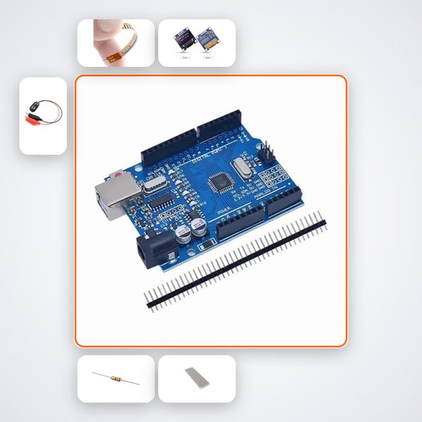 Flex Sensor Bend Starter Kit Kit with Arduino Uno + Sensor