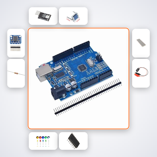 Garage Vehicle Presence Detector Variant 19 Kit with Arduino Uno + LED