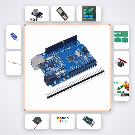 Gas Leak Shutoff System Kit with Arduino Uno + Sensor